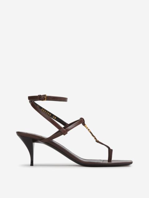 SAINT LAURENT CASSANDRE HEELED SANDALS