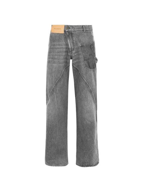 J.W. ANDERSON - Jw Anderson Grey Denim - Straight-Leg Jeans Women