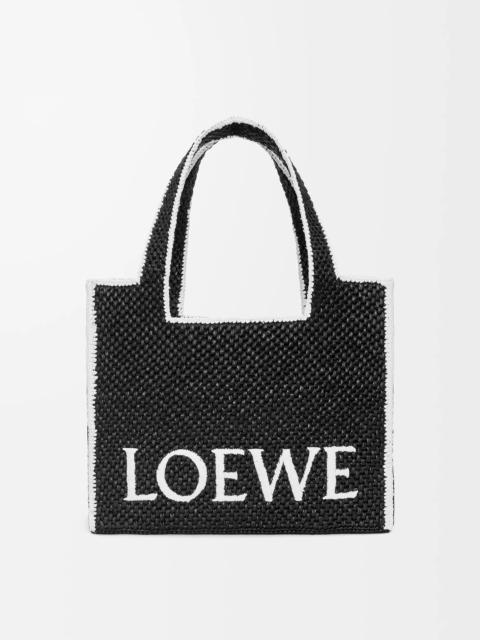 Loewe Large LOEWE Font Tote in raffia