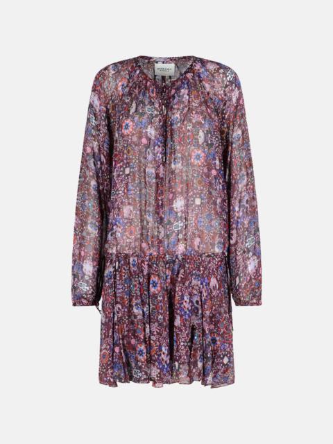 Isabel Marant Étoile 'BESS' WINE-COLORED VISCOSE DRESS