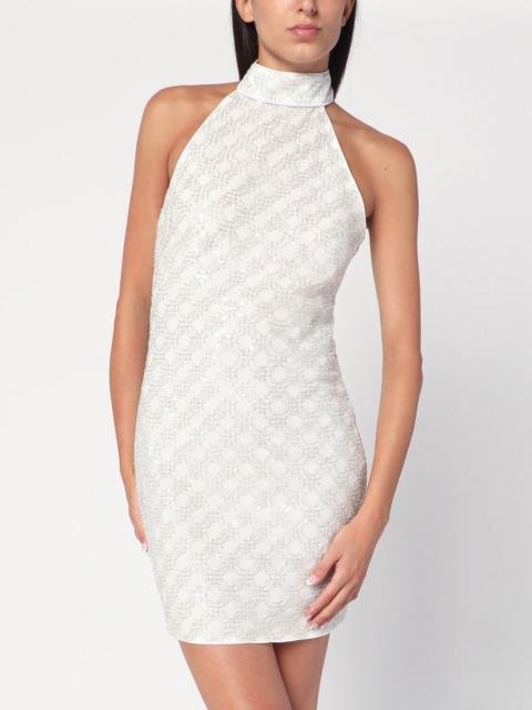 ROTATE Cream-colored dress with sequins