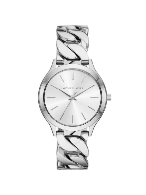 MICHAEL KORS Michael Kors Slim Runway Quartz White Dial Ladies Watch MK7474