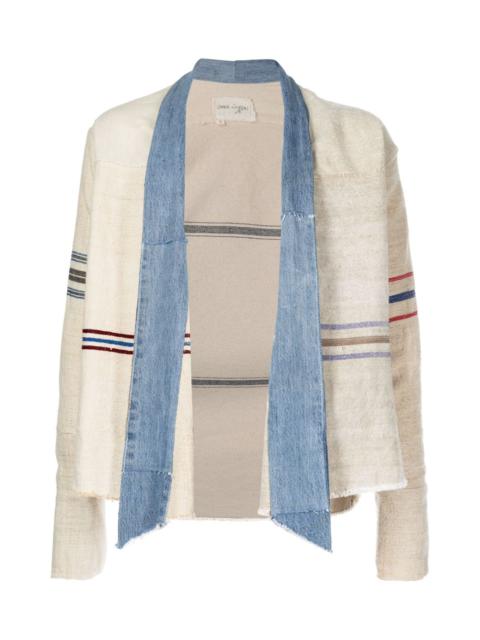 Greg Lauren STRIPE-PRINT PANELLED JACKET