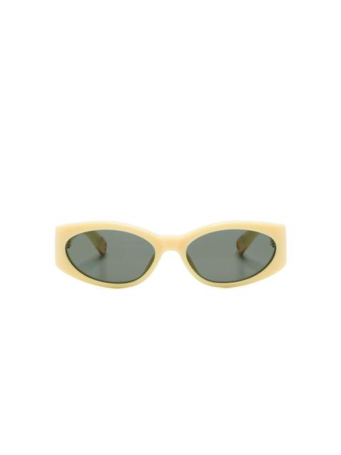 JACQUEMUS Les Lunettes oval-frame sunglasses