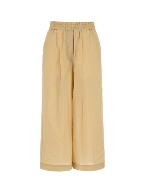 Loewe Loewe Paula's Ibiza Women Beige Cotton Blend Paula S Ibiza Wide-Leg Pant