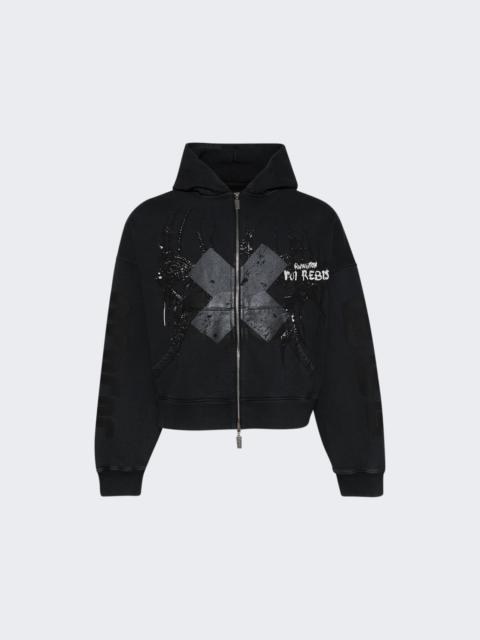 RRR123 Bad Eyes Cva Zip Hoodie Heiro Black