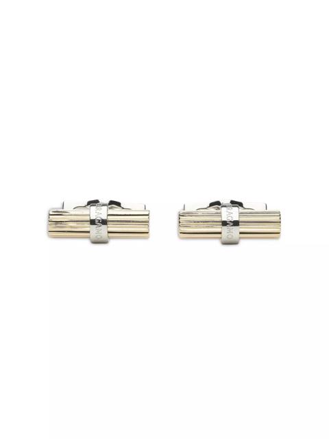 FERRAGAMO Men's Two Tone Cylindrical Cufflinks