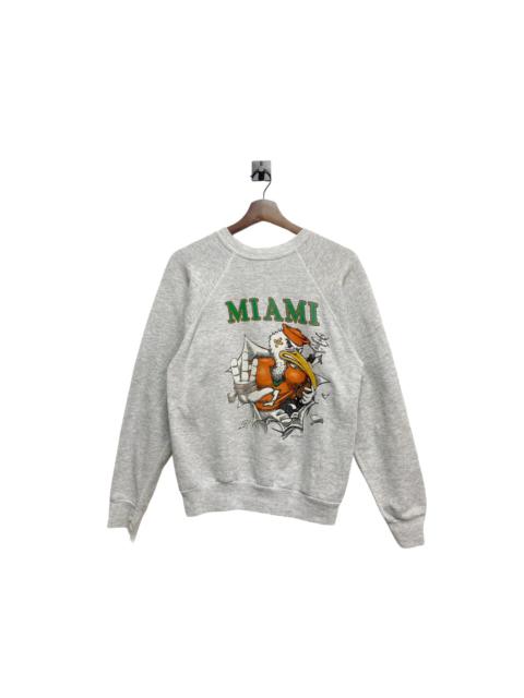 Other Designers Vintage 80s University Miami Hurricanes Sweatshirt