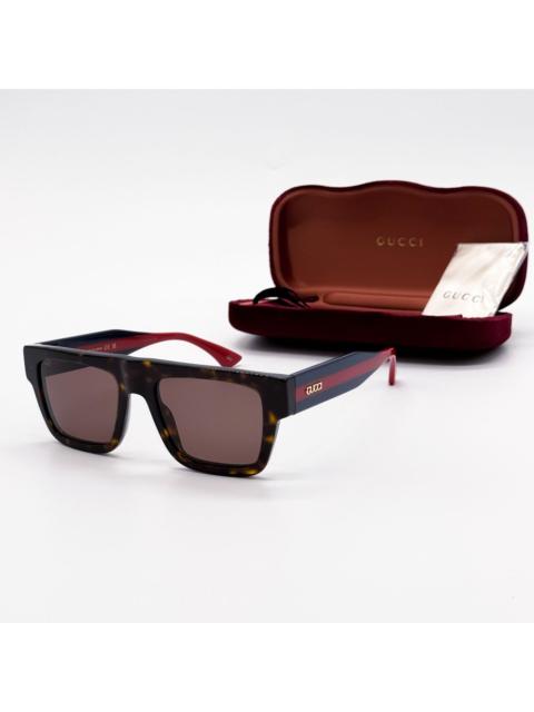 GUCCI NEW GUCCI GG1868S 002 HAVANA BLUE RED UNISEX SUNGLASSES