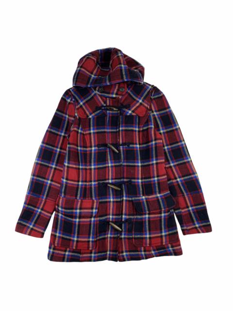 Other Designers H&M - H&M RED CONCEPT TOGGLE BUTTON WOOL DUFFLE HOODIE JACKET