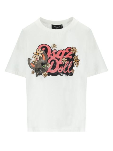 Dsquared2 Hilde Doll Easy Fit White T Shirt