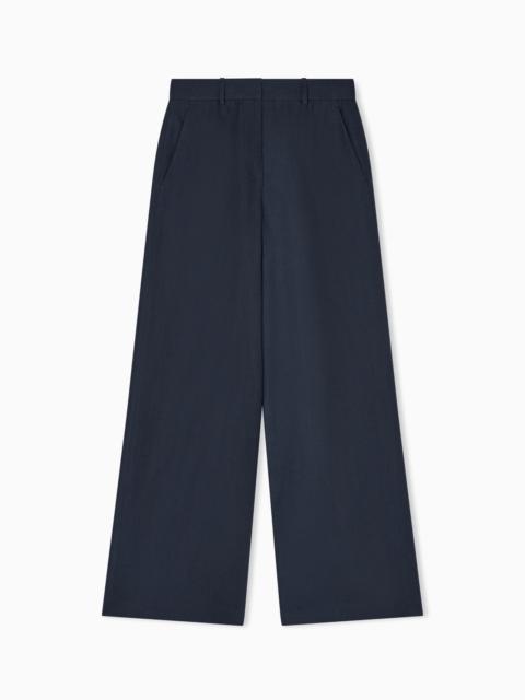 GIORGIO ARMANI WIDE-LEGGED LINEN TROUSERS
