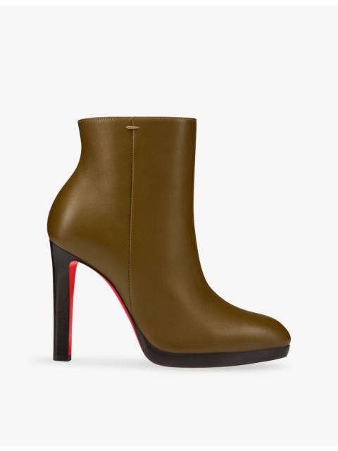 Christian Louboutin Fannylove Booty 120 Calf-Leather Heeled Boots