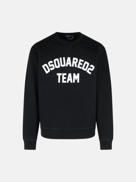 DSQUARED2 BLACK COTTON SWEATSHIRT