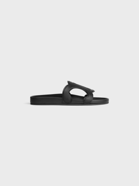 CELINE Celine Triomphe Leather Sandals Black Women