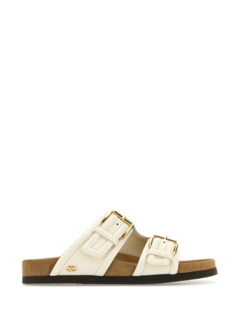 Valentino White leather Fussfriend slippers
