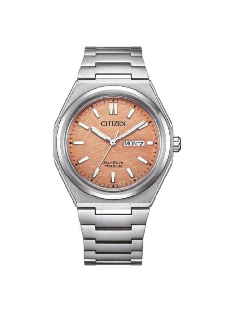 Citizen - Citizen Zenshin Three-hand Orange Dial Men's Watch AW0130-85Z
