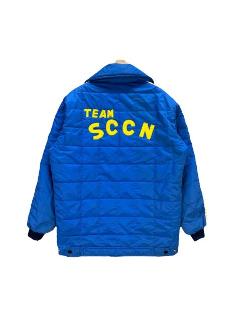 Other Designers Japanese Brand - Vintage 80's Blue Puffer Jacket TEAM SCCN Big Logo #A75-1801