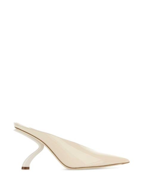 FERRAGAMO Salvatore Ferragamo Women Ivory Leather Itaca Sabot