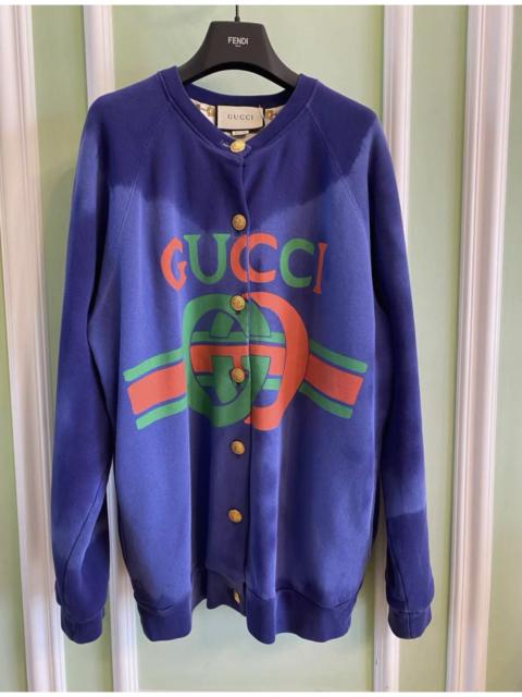 GUCCI Gucci Double G Tie-Dye Cardigan