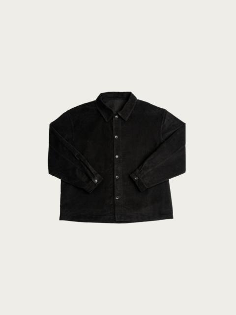 JAMES COWARD Signal Shirt - Black Cotton Moleskin