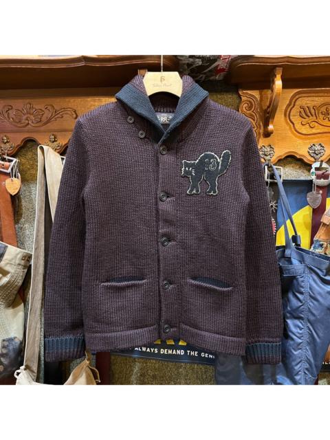 RRL by Ralph Lauren RRL Black Cat Thick Wool Sweater