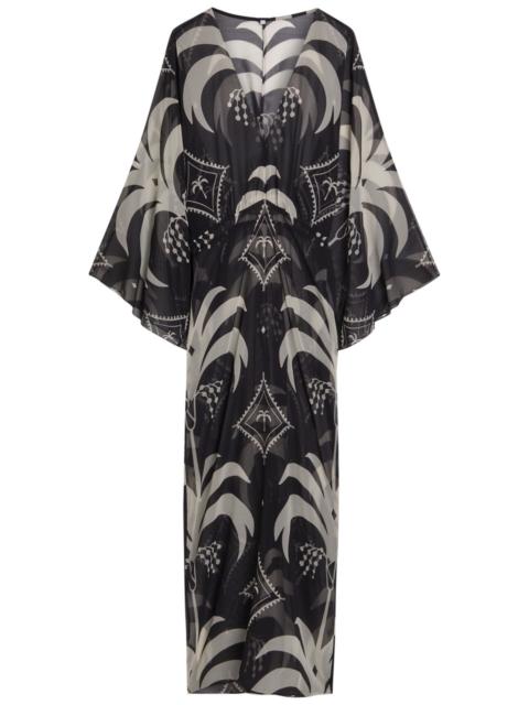 Johanna Ortiz Johanna Ortiz Spiritual Healers Patterned Georgette Maxi Kaftan