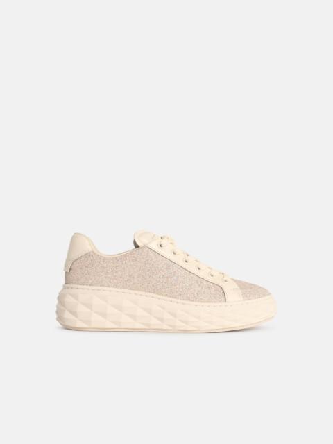 JIMMY CHOO 'DIAMOND LIGHT MAXI' LIGHT BEIGE LEATHER SNEAKERS