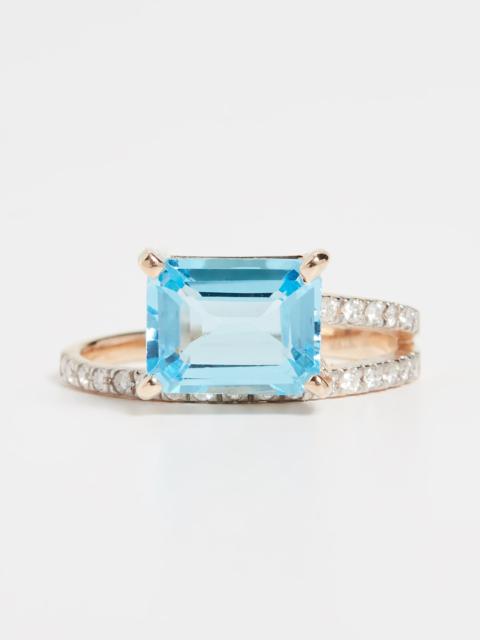 MATEO 14k   Blue Topaz Point of Focus Ring