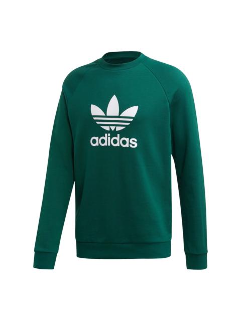 adidas adidas originals Casual Sports Round Neck Pullover Green FL1774