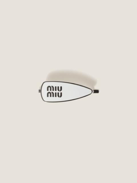 Miu Miu Enameled metal hair clip