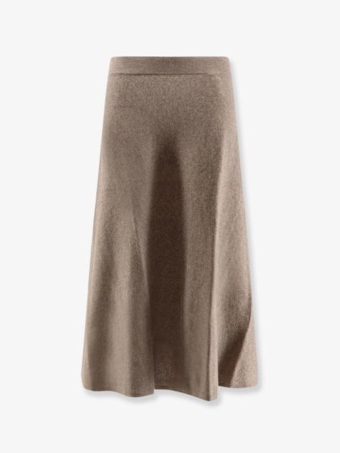 LISA YANG Lisa Yang Torie Cashmere Skirt Brown