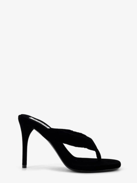 Alaïa Thong Sandals With Velvet Heel