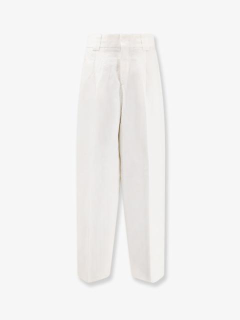 CLOSED Closed Wendlyn Linen and Viscose Trousers White