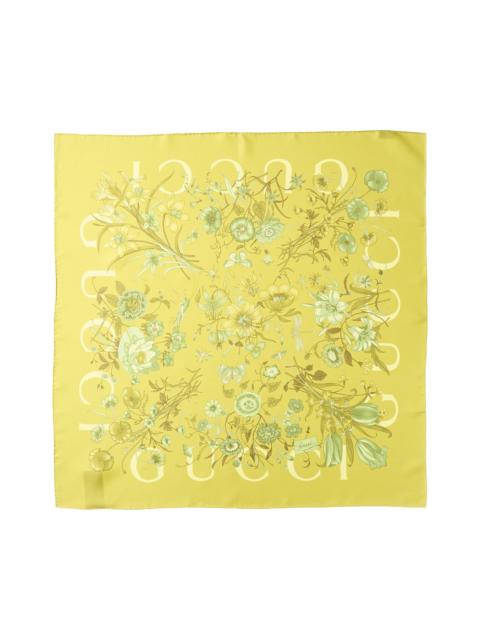GUCCI Gucci Flora Print Silk Scarf