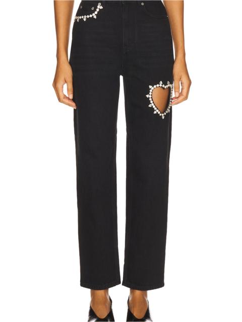 AREA Crystal Heart Jean