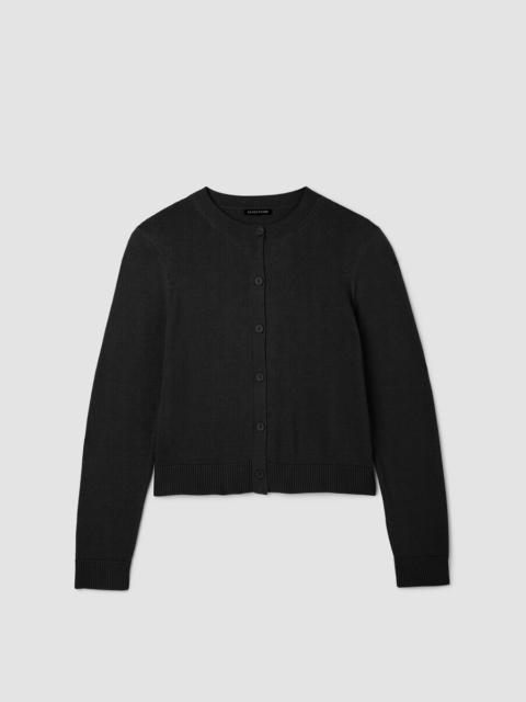 EILEEN FISHER Peruvian Cotton Blend Crew Neck Cardigan