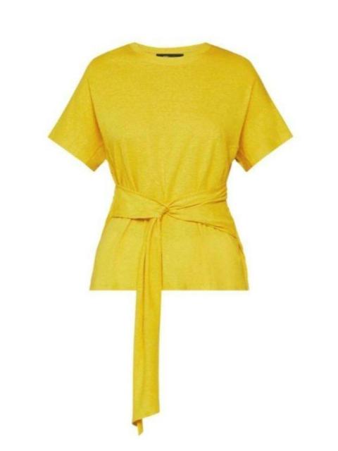 Other Designers Linen Jersey Wrap Top