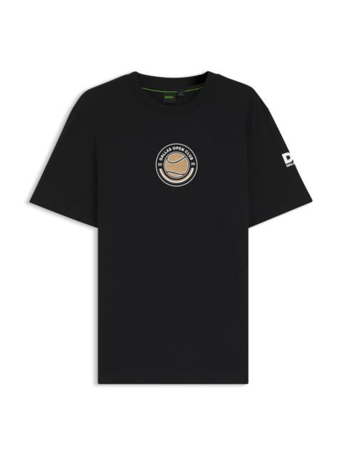 BOSS RELAXED-FIT T-SHIRT IN COTTON WITH TENNIS ARTWORK