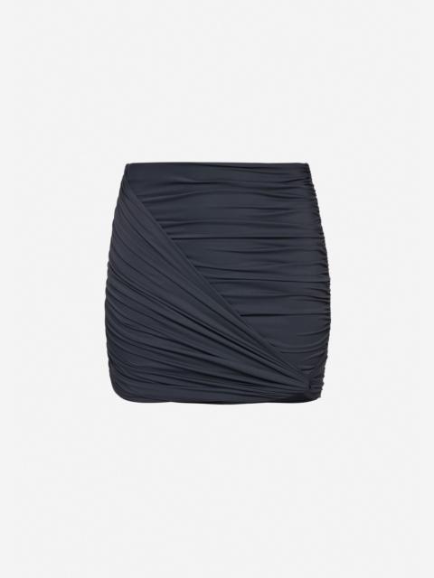 MAGDA BUTRYM Draped mini swim skirt in grey