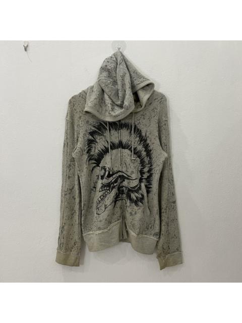 Other Designers Skulls - Vintage Glad News Skulls Mohawk Hoodies Zipper Ups Sweater
