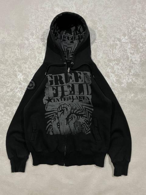 Other Designers Le Grande Bleu (L.G.B.) - Y2K Greenfield Interlaken Hysteric Glamour Style Zip Hoodie