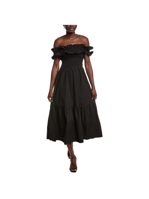 GANNI GANNI Poplin Long Smock Dress