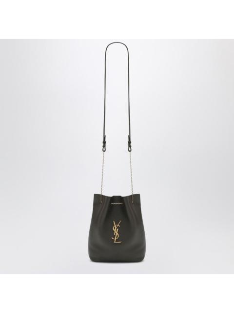 SAINT LAURENT Saint Laurent Moss Green Leather Bucket Bag Women