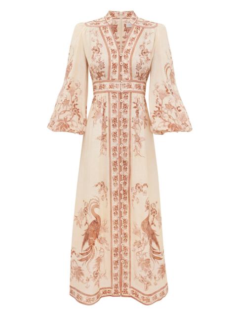 Zimmermann INDRA PLUNGE MIDI DRESS
