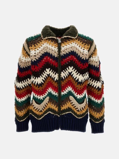 sacai Sacai Men Mix Crochet Knit