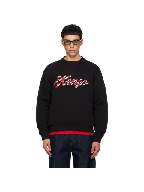 KENZO Black Kenzo Paris 'KENZO Winter Holidays' Embroidered Sweatshirt