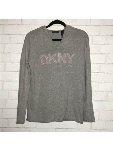 Other Designers DKNY Grey Knit Logo Hoodie