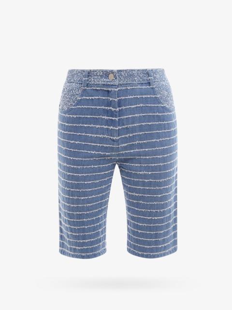 K KRIZIA - K Krizia Denim Bermuda Shorts With Tweed Profiles