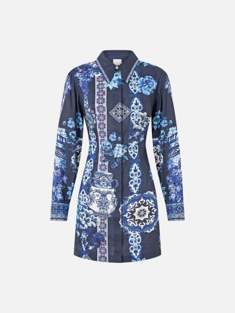CAMILLA SHIRT DRESS WITH A LINE SKIRT